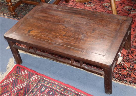 A Chinese poplar low table Kang W.81cm